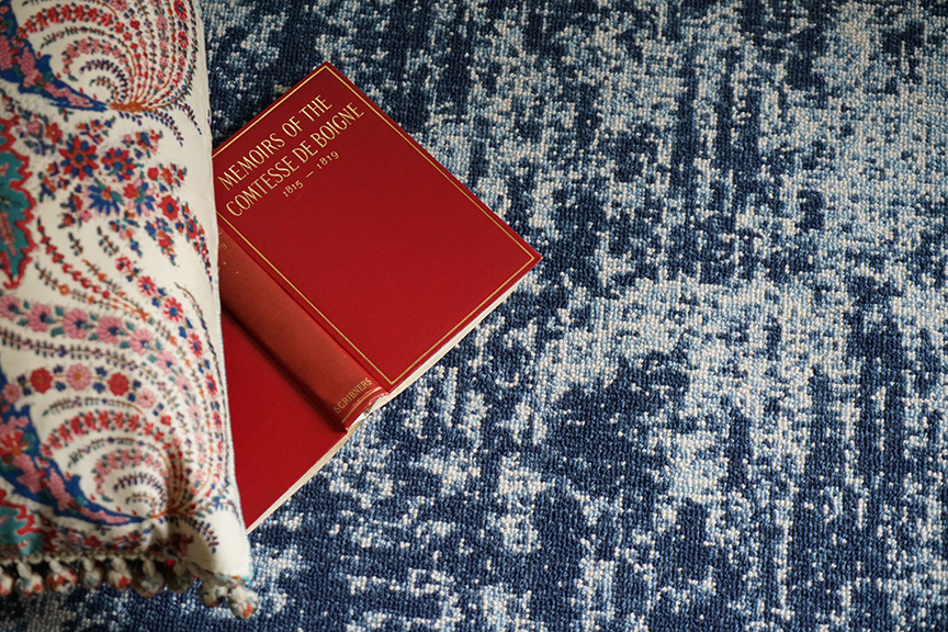 Carpet with book on floor: Charlotte Moss for Stark Carpet