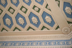Blue and White: ceiling