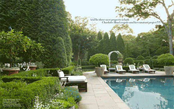 pool at Charlotte Moss's East Hampton home