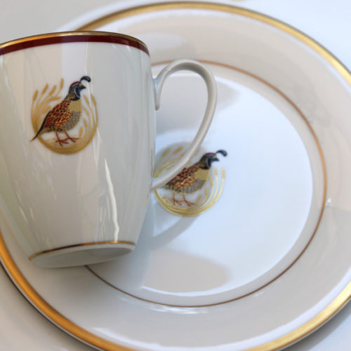 Charlotte Moss: quail cup and plate