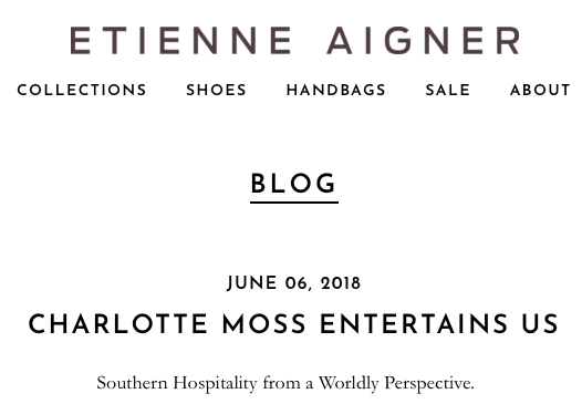 Etienne Aigner - Charlotte Moss blog