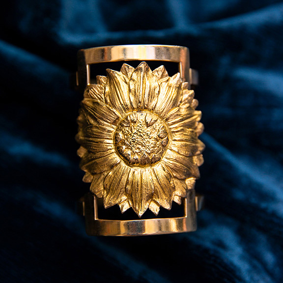 Charlotte Moss, Brittany Ambridge, PE Guerin cuff bracelet: Sunflower