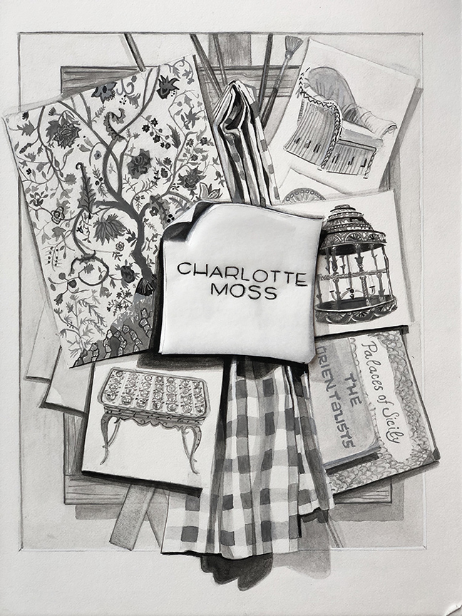 Black and white illustration: The Inspiration Behind Charlotte’s Kips Bay Room