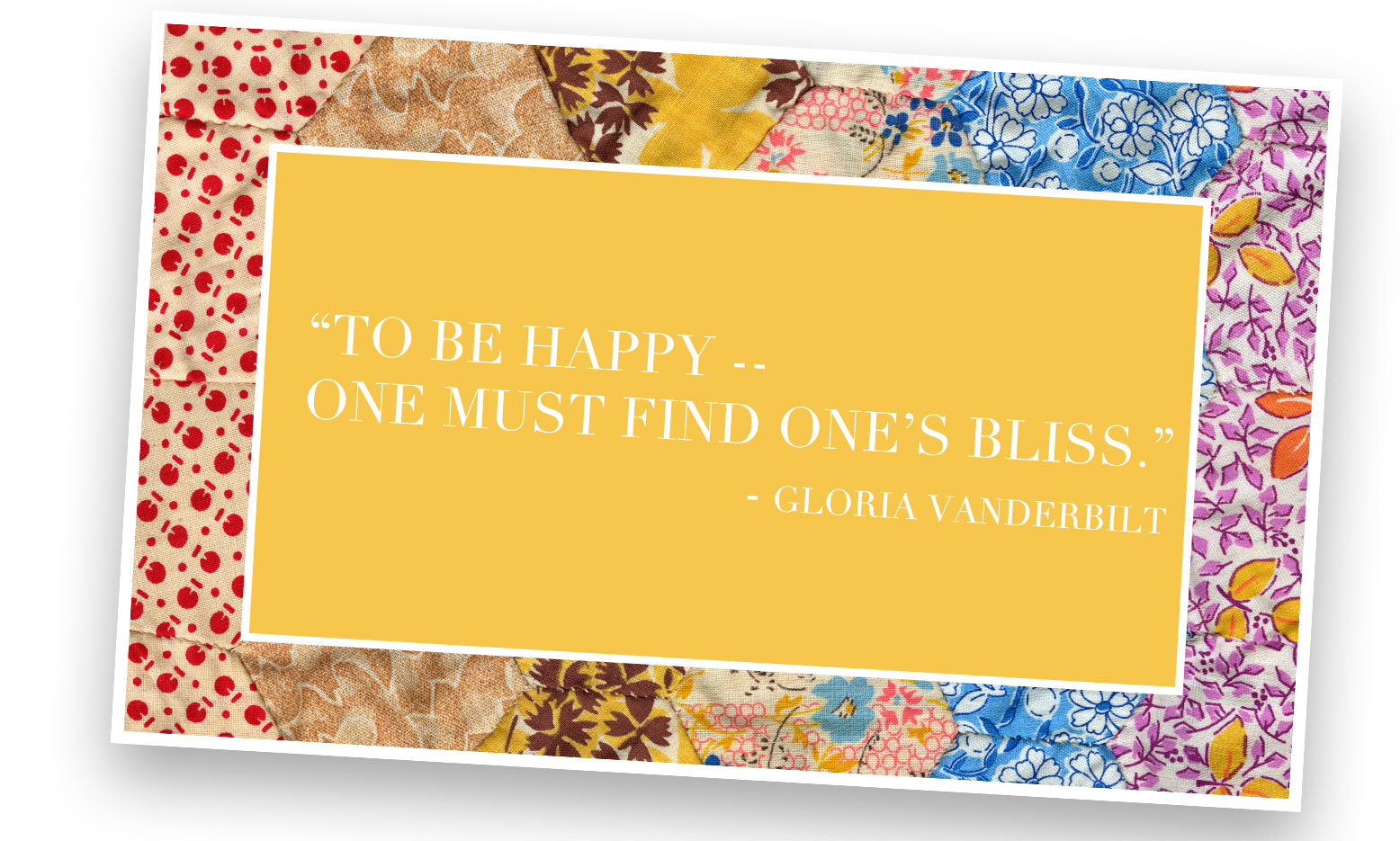 Gloria Vanderbilt To be happy