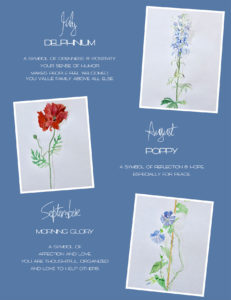 July, August and September flowers of the month by Charlotte Moss and Tommy Mitchell