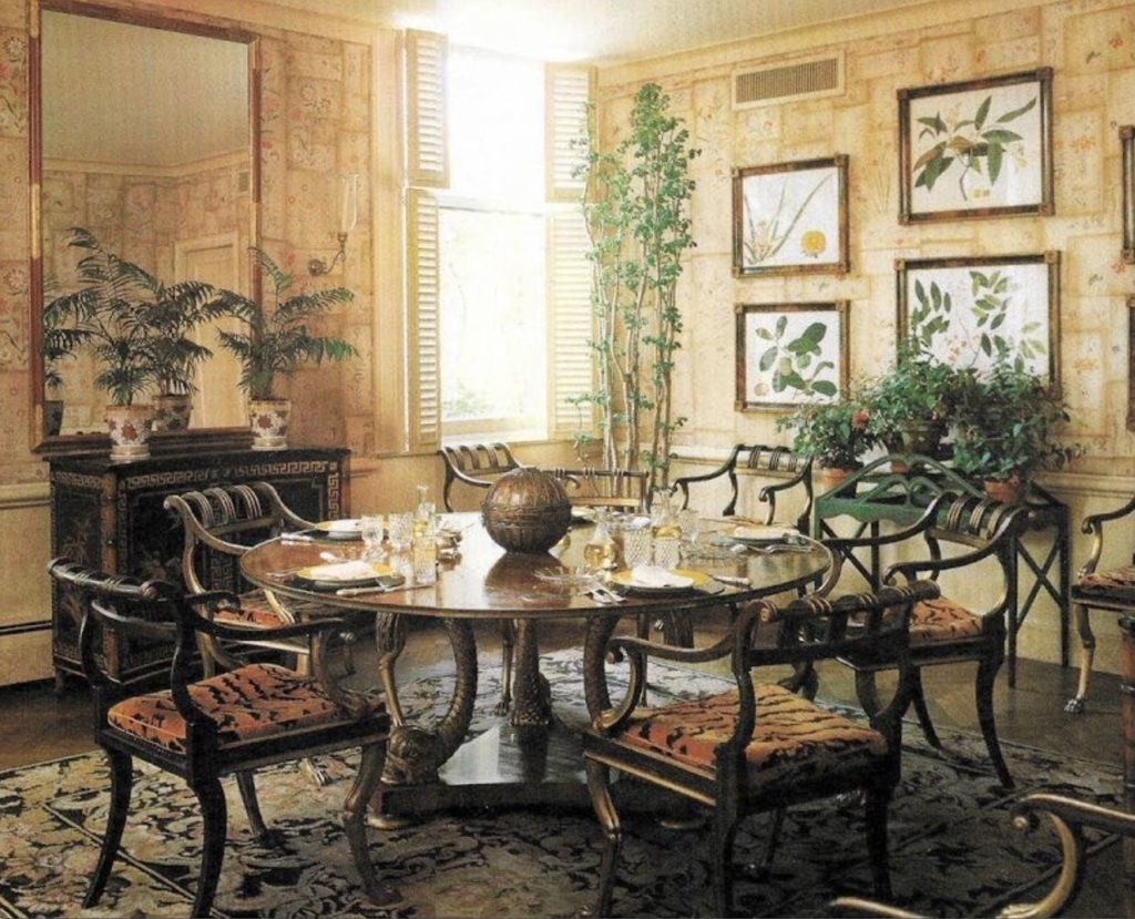 Lee Radziwill dining room