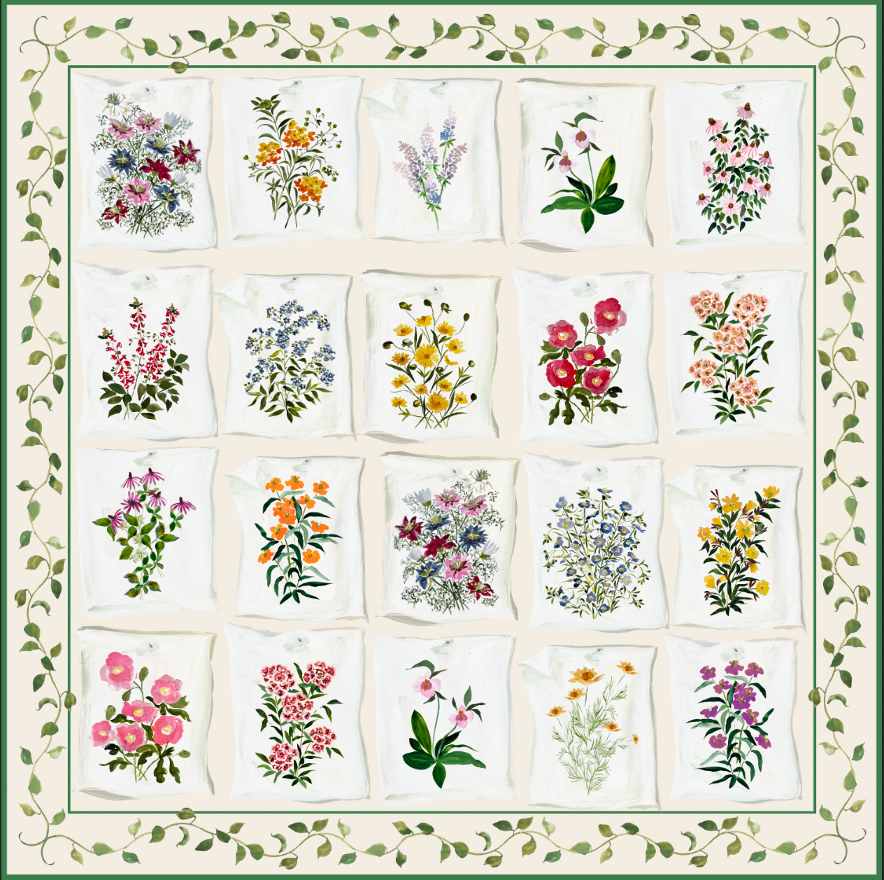 Virginia Wildflower Scarf
