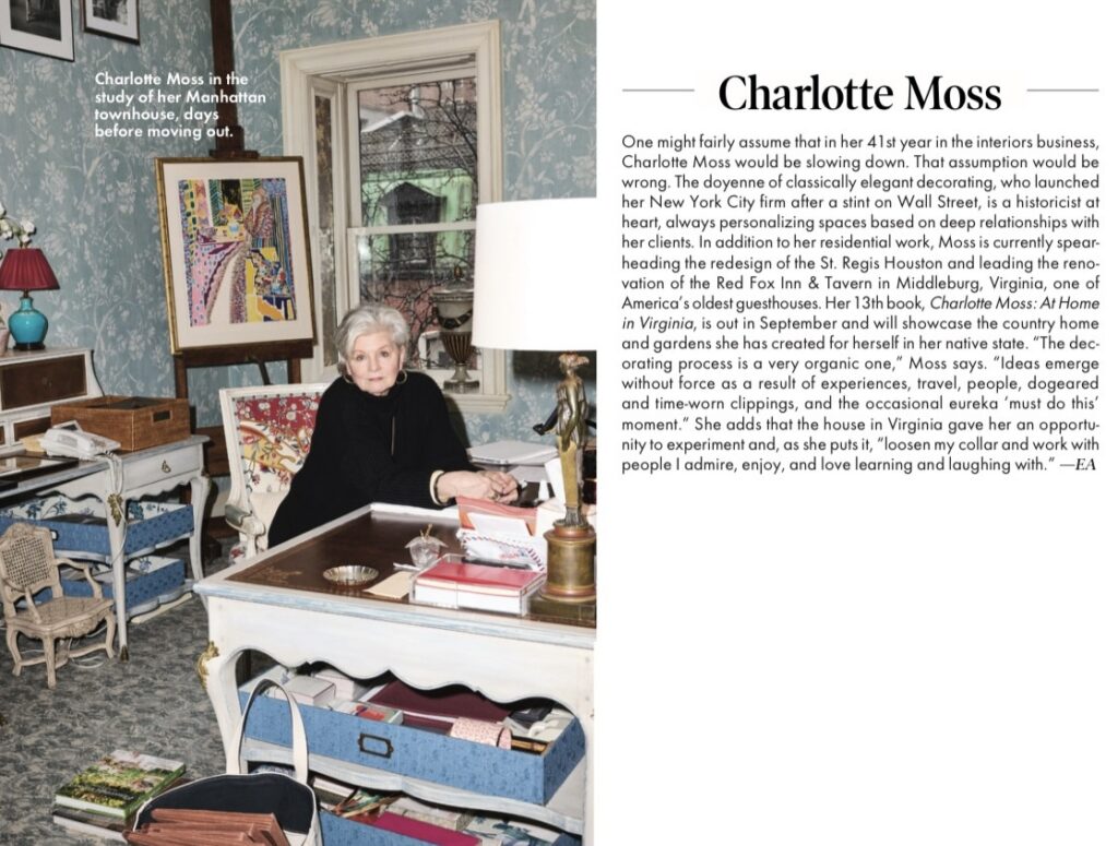 Elle Decor Summer 2026 - Charlotte Moss profile